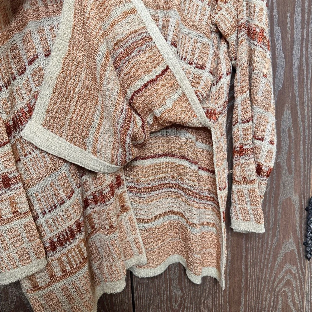 Andrea Casati Vintage Italian Knit Cardigan Sweater Cream Copper Italy Vacation - Picture 7 of 11